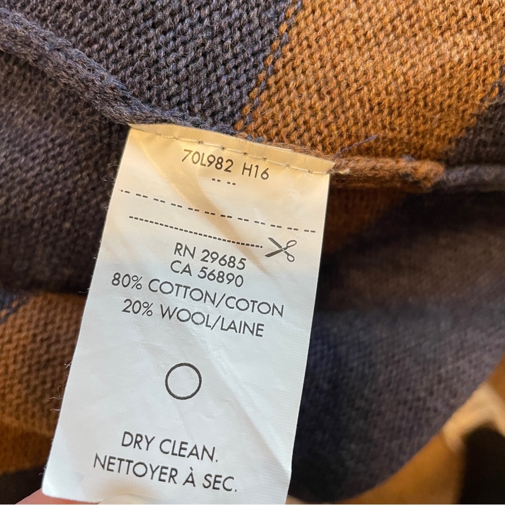 Lightweight Pendleton Sweater Mustard Navy - image 4